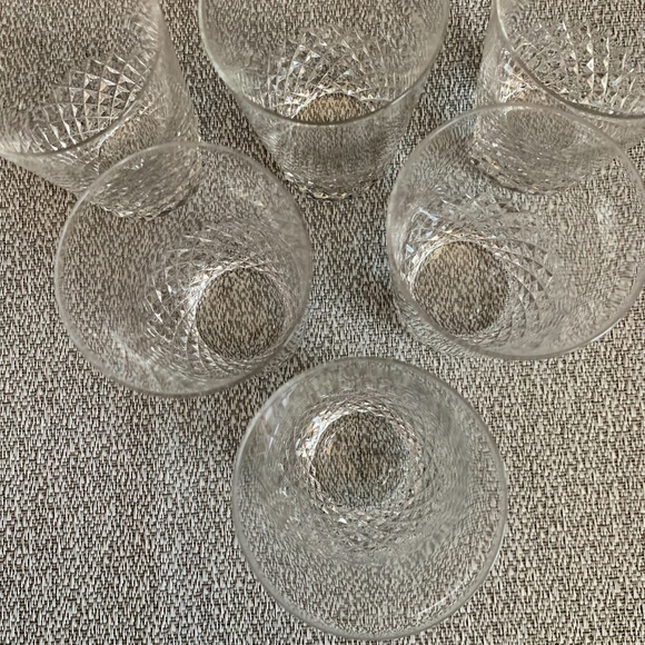 Vintage Mid-Century Modern Crystal Stemware Lowball Old Fashion - set of 6 - Picture 3 of 5